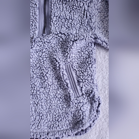 Bundle Only: Cuddly Sherpa Pullover Girls Grey Jacket Size 5/6 - Picture 2 of 8